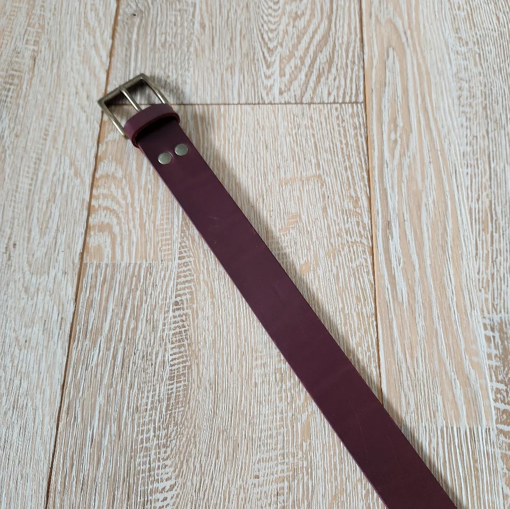 NWOT Burgundy leather boots and belt - Picture 5 of 7